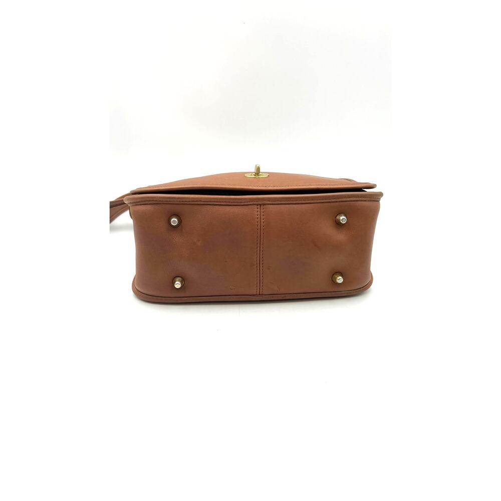Vintage 90sCoach Stewardess Bag British Tan Leather Handbag Crossbody - Picture 11 of 13